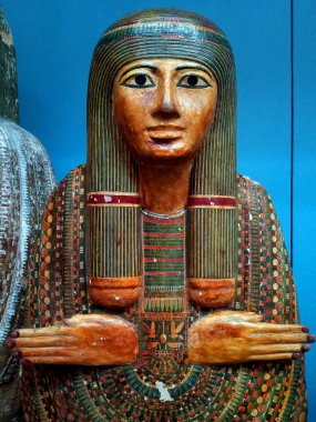 BİRLİK KINGDOM 06 19 2023: 3000 ila 1800 yıl önce Mısır 'da yaşamış ve ölmüş mumyalar