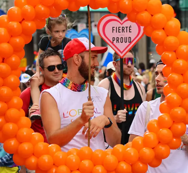 Montreal Quebec Canada Deltagare Gemenskapsdagen För Montreal Pride Celebrations Festival — Stockfoto