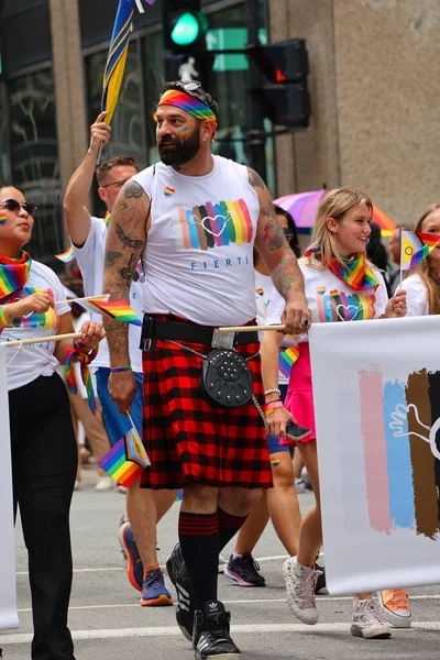 Montreal Quebec Canada Partecipanti Festival Community Day Montreal Pride Celebrations — Foto Stock