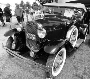 GRANBY QUEBEC CANADA 07: 30 2023: Ford Model A 1931, A-Model Ford veya A, ve A-bone hot rodörler ve kişiselleştiriciler arasında) Ford Motor Şirketi 'nin ikinci pazar başarısı oldu.