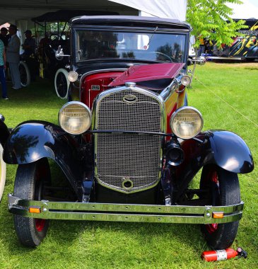 Granby QueBEC CANADA 07: 30: 23 Eski araba eski otomobil sergisi