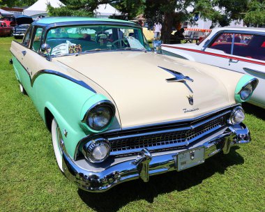 GRANBY QUEBEC CANADA 07: 30 2023: Ford Fairlane Crown Victoria 1955 (