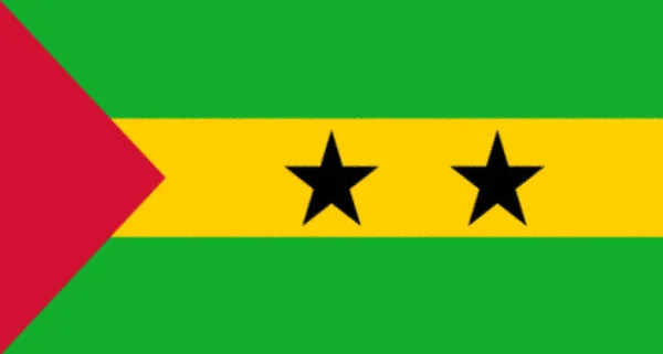 Flagga Rörelse För Befrielse Tom Och Principe Socialdemokratiska Partiet — Stockfoto