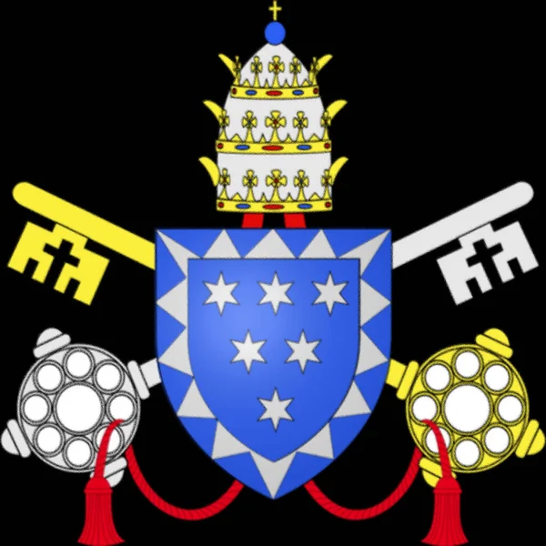 Герб Папи Климента Народженого Еміліо Бонавентура Альтьєрі — стокове фото