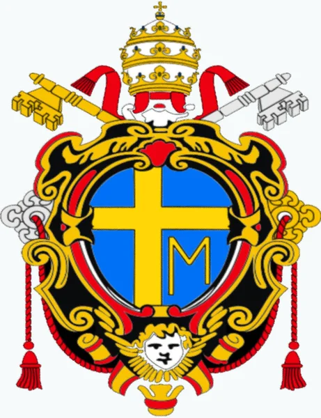 Papst Johannes Paul Wappen — Stockfoto