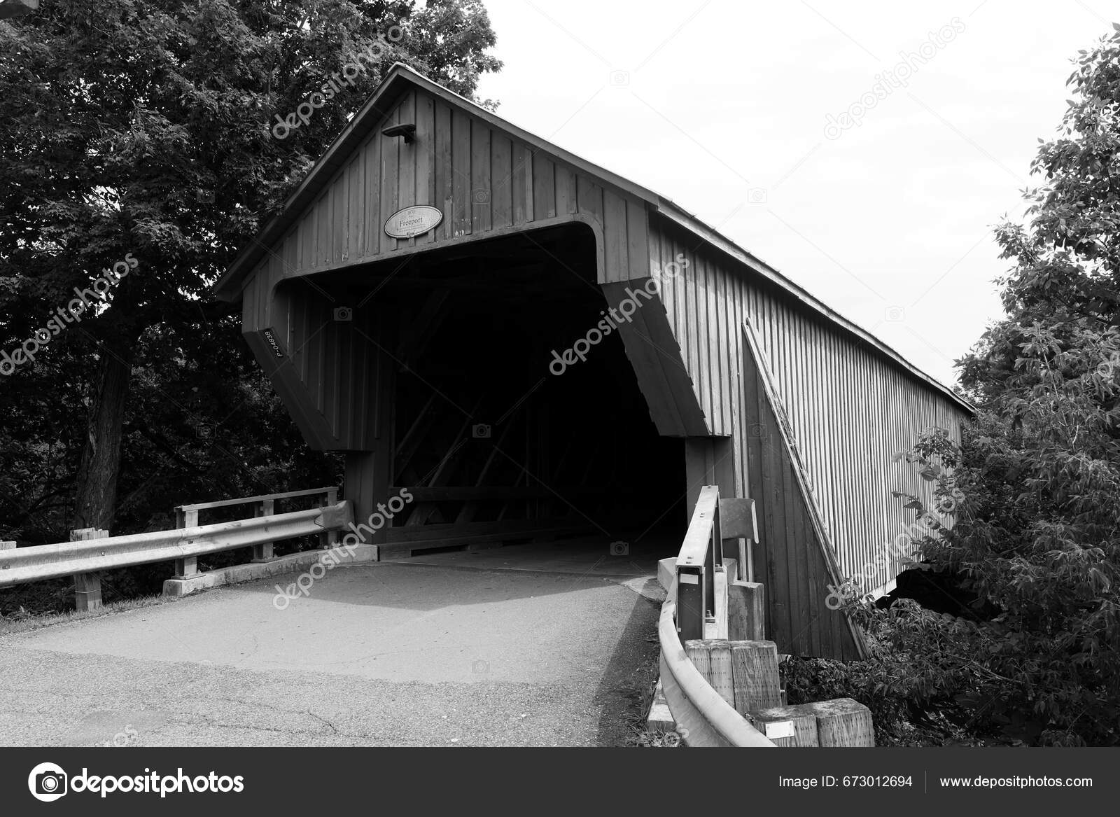 Cowansville Quebec Canada 2023 Freeport Covered Bridge Built 1870S