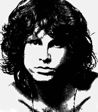CIRCA 1970: Pop Art James Douglas Morrison (Jim Morrison), Amerikalı şarkıcı, söz yazarı ve şair..