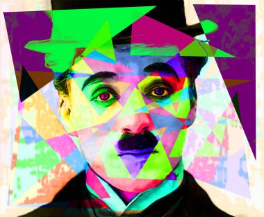 CIRCA 1920: Charlie Chaplin 'in pop sanatı, İngiliz komedyen, film yapımcısı ve besteci..