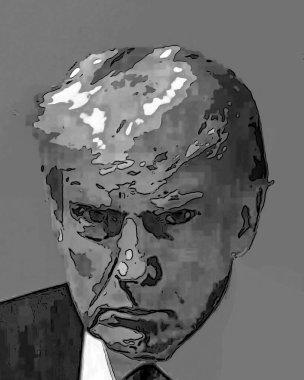ATLANTA GEORGIA USA 08: 23 23 2023: Donald Trump sabıka fotoğrafı (ABD 'nin 45.