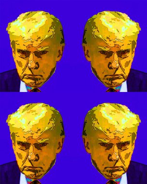 ATLANTA GEORGIA USA 08: 23 23 2023: Donald Trump sabıka fotoğrafı (ABD 'nin 45.