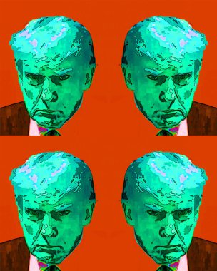 ATLANTA GEORGIA USA 08: 23 23 2023: Donald Trump sabıka fotoğrafı (ABD 'nin 45.