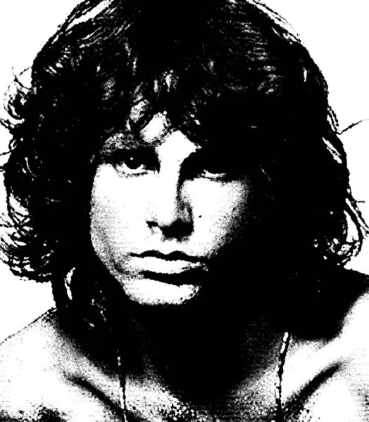 CIRCA 1970: Pop Art James Douglas Morrison (Jim Morrison), Amerikalı şarkıcı, söz yazarı ve şair..