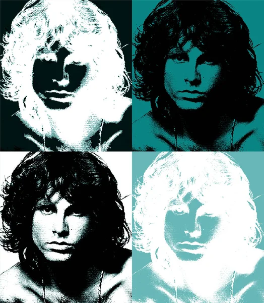 Circa 1970 Pop Art James Douglas Morrison Jim Morrison Amerikalı — Stok fotoğraf