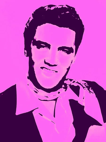 Circa 1965 Pop Art Elvis Presley American Singer Actor Known — Stock Photo, Image