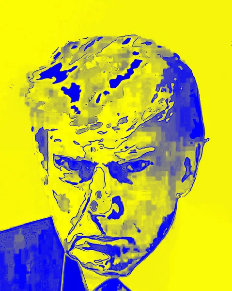 Atlanta Georgia Usa 2023 Pop Art Donald Trump Mug Shot — Photo