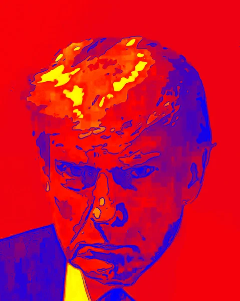 Atlanta Georgia Usa 2023 Pop Art Donald Trump Mok Shot — Stockfoto