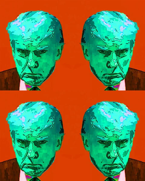 Atlanta Georgia Usa 2023 Pop Art Donald Trump Mug Shot — ภาพถ่ายสต็อก