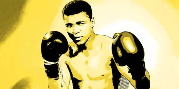 Circa 1965 Muhammad Ali Nato Cassius Marcellus Clay Era Pugile — Foto Stock