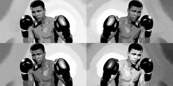 Circa 1965 穆罕默德 阿里出生的Cassius Marcellus Clay Cassius Marcellus Clay 美国职业拳击手和活动家 — 图库照片