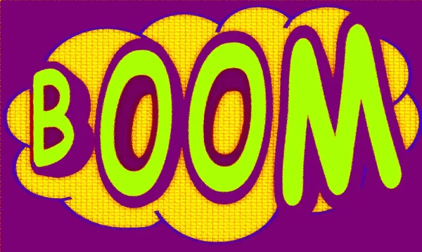 Pop Konst Tecknad Bom Illustration Boom Serietidning Bubbla Banner — Stockfoto