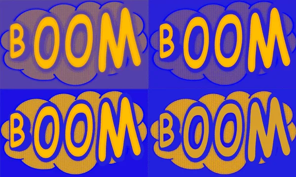 Pop Art Rajzfilm Bumm Illusztráció Boom Képregény Rajzfilm Buborék Banner — Stock Fotó