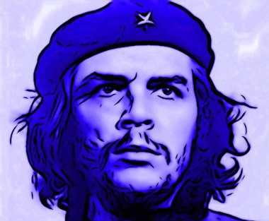CIRCA 2019: Ernesto Che Guevara 'nın pop sanatı - Arjantinli devrimci, 1959 Küba Devrimi ve Küba devlet adamı.  