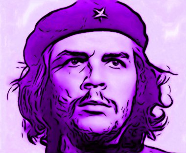 CIRCA 2019: Ernesto Che Guevara 'nın pop sanatı - Arjantinli devrimci, 1959 Küba Devrimi ve Küba devlet adamı.  