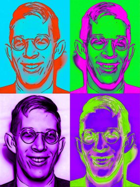 CIRCA 2019: Guinness Rekorlar Kitabı 'na göre, Robert Wadlow' un pop sanatı - tarihteki en uzun kayıtlı kişi