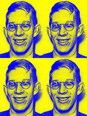 CIRCA 2019: Guinness Rekorlar Kitabı 'na göre, Robert Wadlow' un pop sanatı - tarihteki en uzun kayıtlı kişi