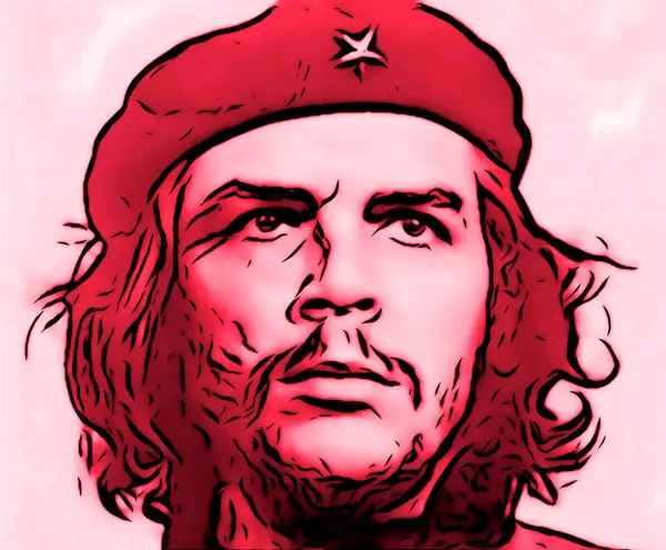 CIRCA 2019: Ernesto Che Guevara 'nın pop sanatı - Arjantinli devrimci, 1959 Küba Devrimi ve Küba devlet adamı.  