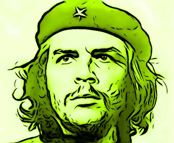 CIRCA 2019: Ernesto Che Guevara 'nın pop sanatı - Arjantinli devrimci, 1959 Küba Devrimi ve Küba devlet adamı.  