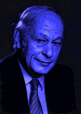 CIRCA 1500: Ren Levesque 'in pop sanatı Quebec' li gazeteci, devlet adamı ve politikacı, Parti Quebecois 'nin kurucusu ve Quebec' in 23..