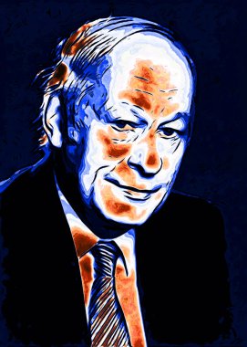 CIRCA 1500: Ren Levesque 'in pop sanatı Quebec' li gazeteci, devlet adamı ve politikacı, Parti Quebecois 'nin kurucusu ve Quebec' in 23..