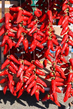 Markette kırmızı biber