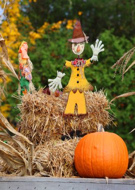 Büyük anne Kanadalı 10. 2022 Cadılar Bayramı için komik bir korkuluk.