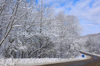 Kış manzarası Bromont Shefford Quebec Kanada