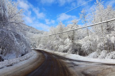 Kış manzarası Bromont Shefford Quebec Kanada