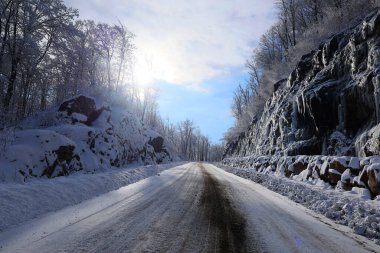 Kış manzarası Bromont Shefford Quebec Kanada