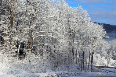 Kış manzarası Bromont Shefford Quebec Kanada