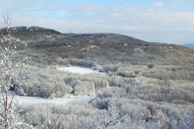 Kış manzarası Bromont Shefford Quebec Kanada