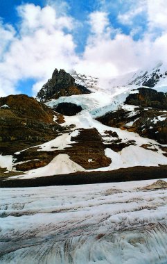 Kanada dağlarıyla güzel bir manzara. Doğa arkaplanı
