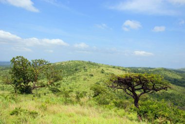Lesotho 'nun güzel manzarası, resmi olarak Lesotho Krallığı, denize kıyısı olmayan bir ülke ve bölge, Güney Afrika Cumhuriyeti ile çevrili.