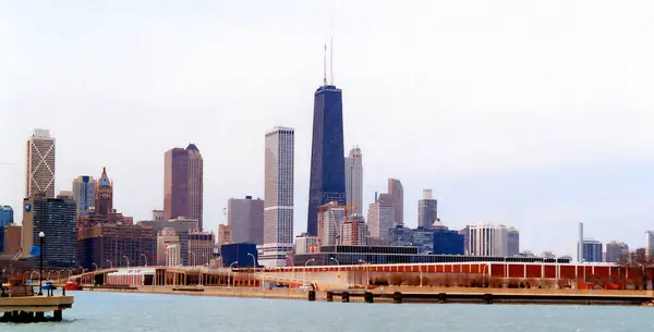 stock image Skyline of Chicago as seen from Lake Michigan