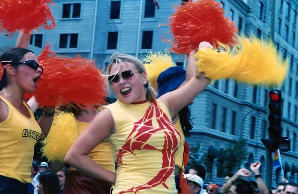 Stock image MONTREAL QUEBEC CANADA AUGUST 15 2001: Participant at the Community Day for Montreal Pride Celebrations festival. This event has a mandate to involve, educate and entertain