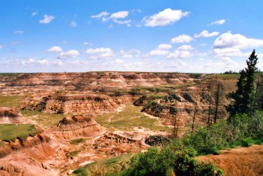 Drumheller Alberta Canada Kanada, Kanada Çorak Toprakları ve yakındaki Dinozor İl Parkı 'nı keşfetme merkeziniz..