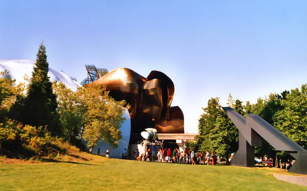 stock image SEATTLE WASHINGTON UNITED STATES OF AMERICA 06 12 2005: Experience Music Project (EMP) was designed by Frank Gehry and houses many many rare artifacts from popular music history.