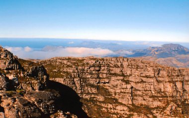 Table Mountain Cape Town, Güney Afrika için çevresindeki peyzaj.