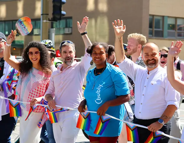 stock image MONTREAL AUGUST: Participant at the Community Day for Montreal Pride celebrations festival, Montreal, Quebec, Canada