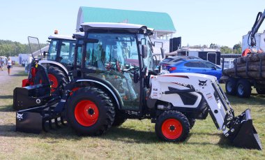 BROME QUEBEC CANADA 08: 30 2024: Tarım Fuarları Fuarı Brome.