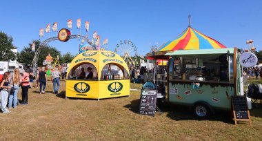 BROME QUEBEC CANADA 08: 30 2024: Tarım Fuarları Fuarı Brome.